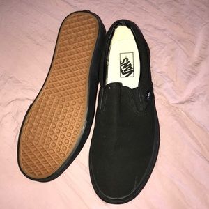Solid Black Vans Sip Ons